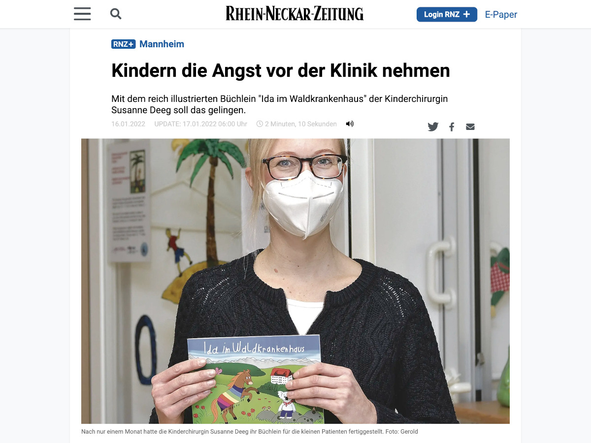 Rhein-Neckar-Zeitung: Kindern die Angst vor der Klinik nehmen