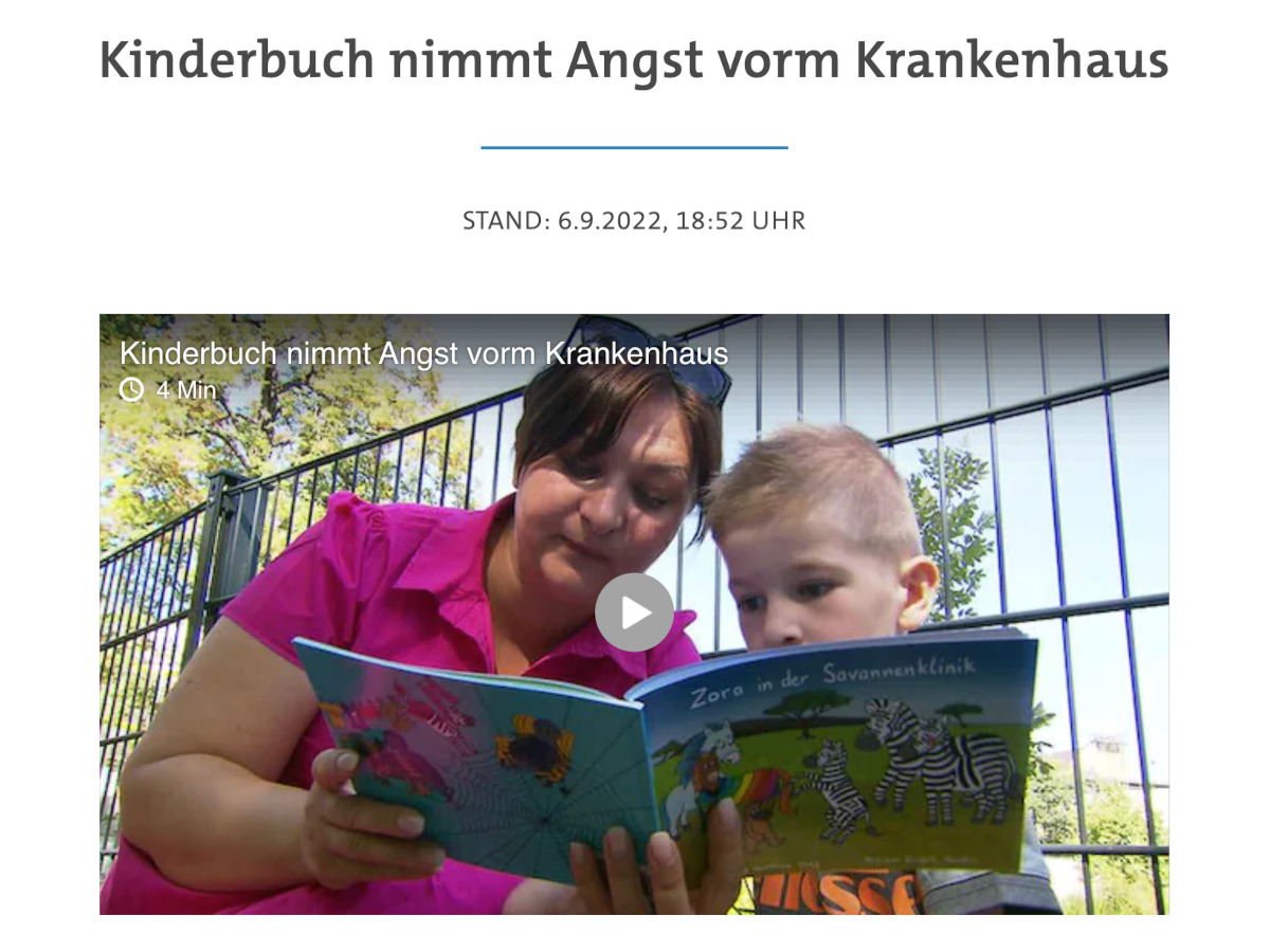 SWR Fernsehen Landesschau Baden-Württemberg: Kinderbuch nimmt Angst vorm Krankenhaus