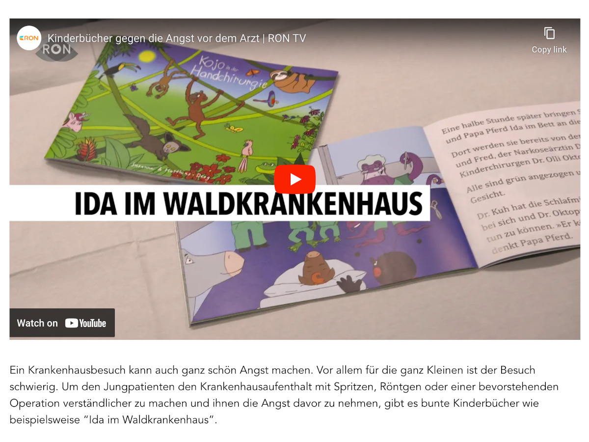 RON TV: Kinderbücher gegen die Angst vor dem Arzt