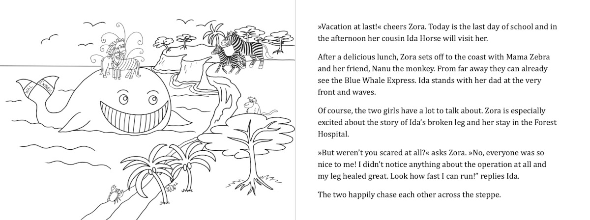 Extract: Zora in the Savanna Hospital - The Coloring Book